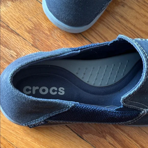 🐊 Crocs Men's Navy Canvas Slip-On Comfortable Shoes - Picture 6 of 7